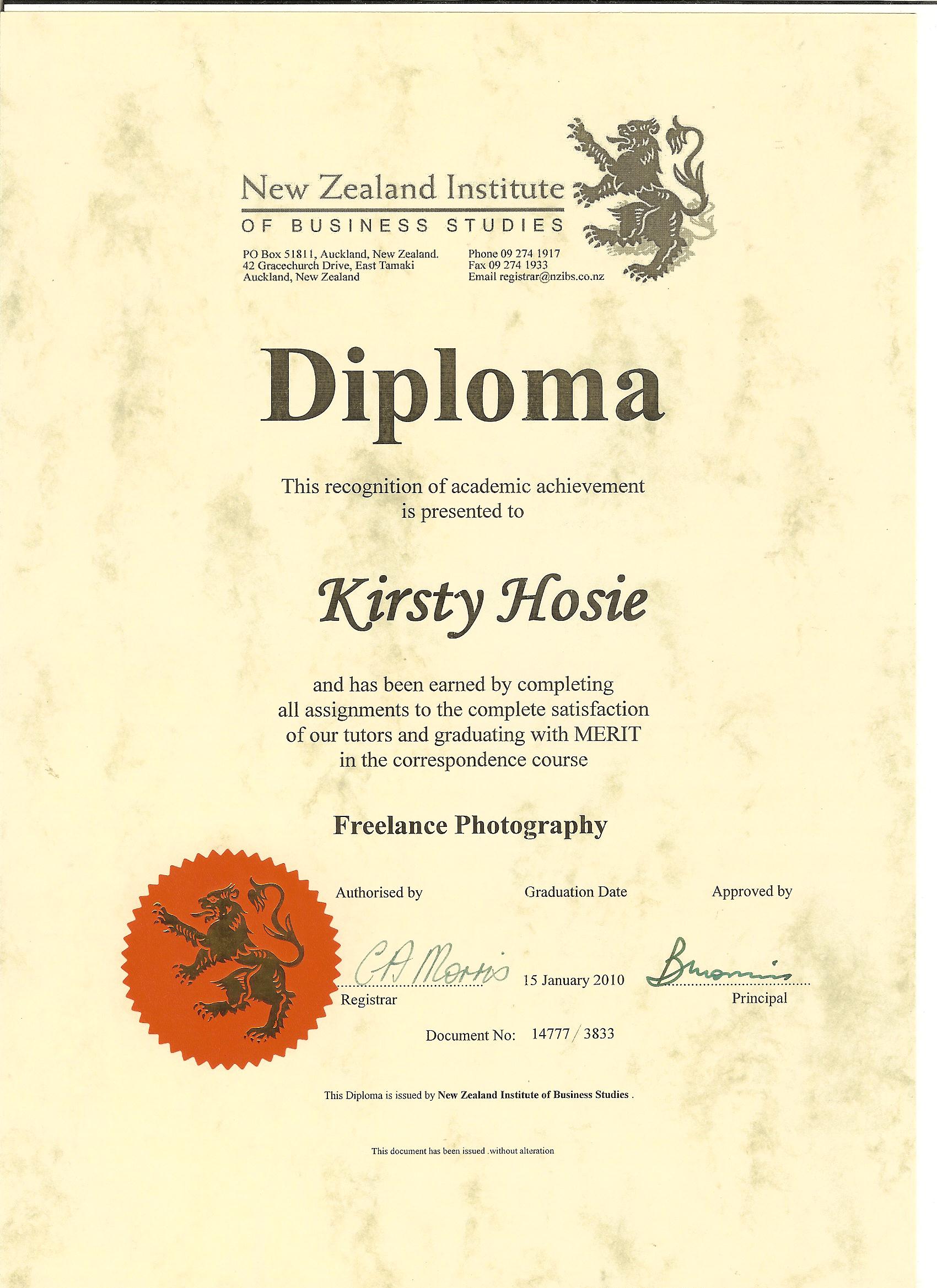 freelance photography diploma My Diploma in Freelance Photography 